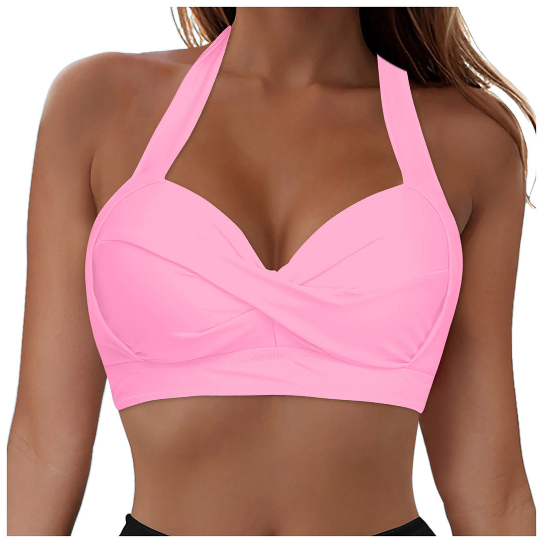 Damen Modisches Bikinioberteil mit Wickeldesign Drune