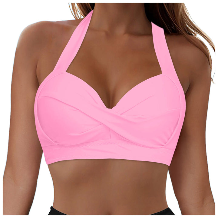 Damen Modisches Bikinioberteil mit Wickeldesign Drune