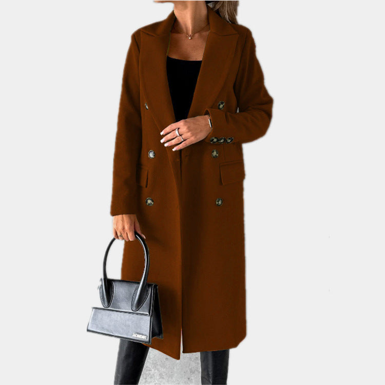 Damen Eleganter und zeitloser Trenchcoat mit doppelter Knopfleiste und praktischen Taschen Drune
