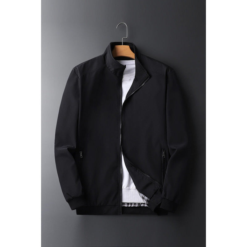 Herren Leichter wind- und wasserabweisender Zip-Blouson mit Stehkragen und Reißverschlusstaschen Drune
