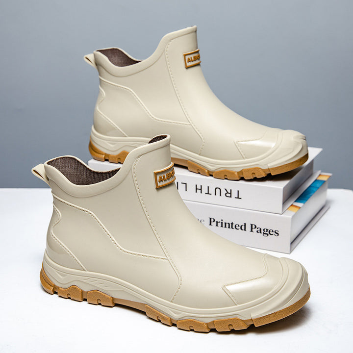 Herren Kurzschaft-Gummistiefel mit rutschfester Profilsohle und verstärkter Zehenkappe Drune