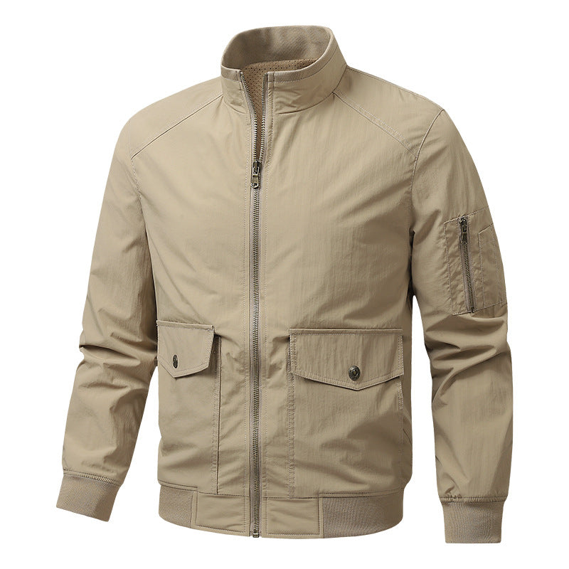 Herren Sportliche Jacke mit hohen Kragen und praktischen Taschen Drune