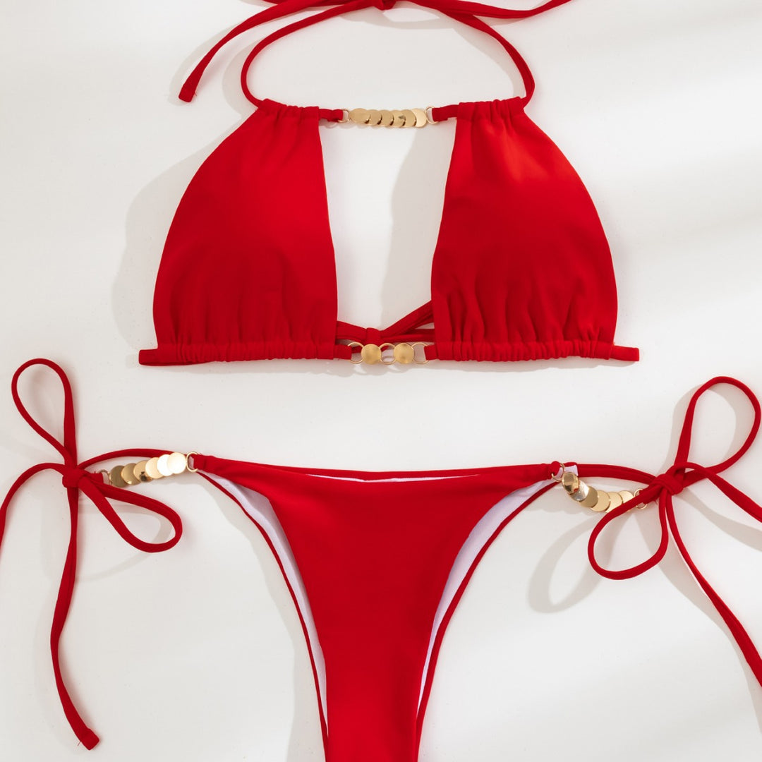 Damen Triangel-Bikini mit geschmackvollen Bead-Details Drune