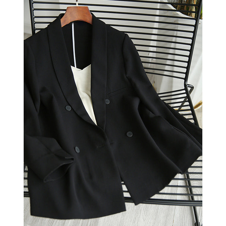 Damen Klassischer Doppeltbreasted Blazer Drune