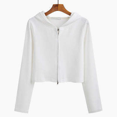 Damen Cropped Zip-Up Hoodie mit modernem Design Drune