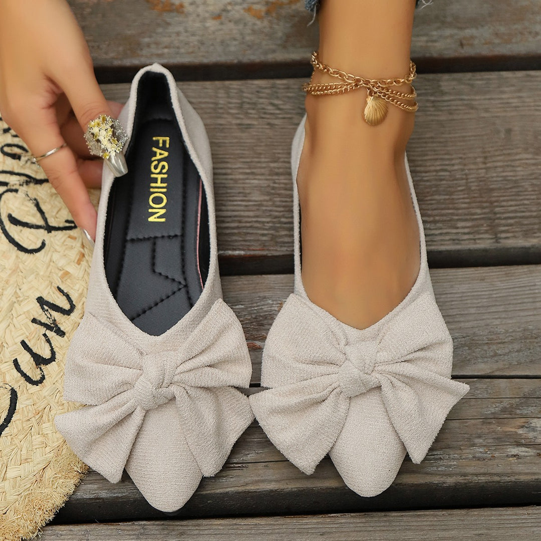 Damen Ballerina-Schuhe mit elegantem Schleifendetail und rutschfester Sohle Drune