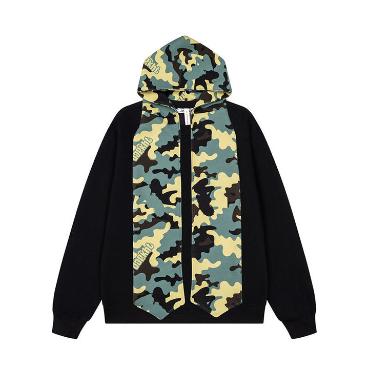 Damen Kapuzen-Sweatshirt mit überlanger Schal‑Optik und Frontzip Drune