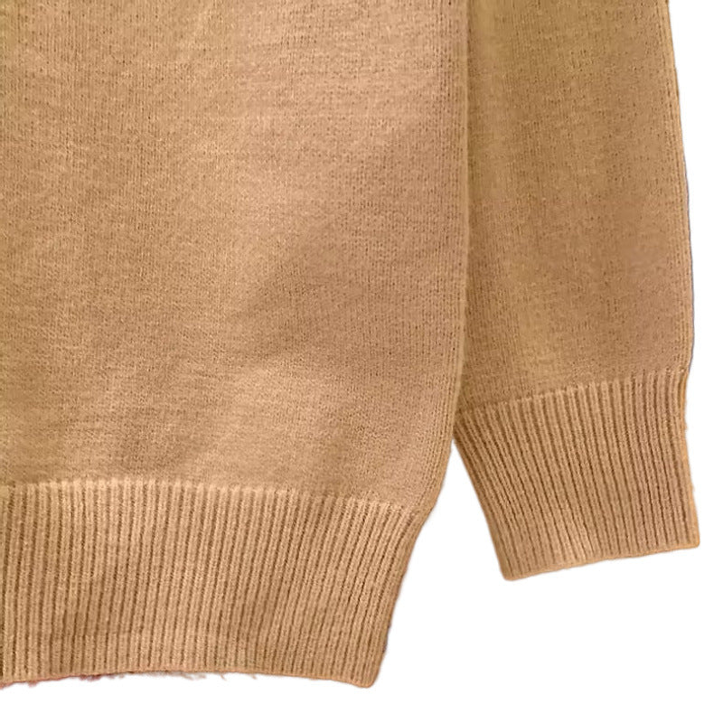 Herren Polokragen-Feinstrickpullover mit Emblem und gerippten Bündchen Drune
