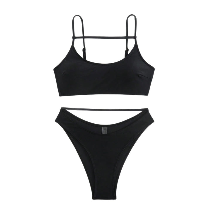 Damen Triangel-Bikini-Set mit innovativem Schnitt und verstellbaren Trägern Drune