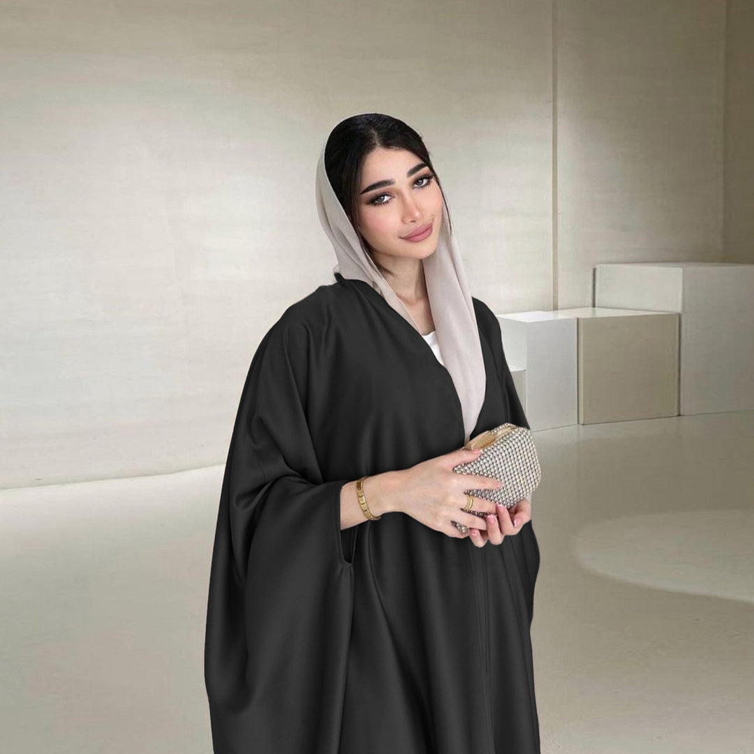 Damen elegante Abaya mit weichem Material und großzügigem Schnitt Drune