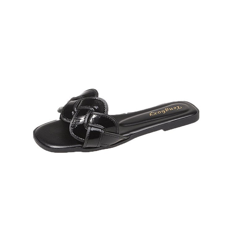 Damen trendige Riemensandalen mit geflochtenem Design und komfortablem Fußbett Drune
