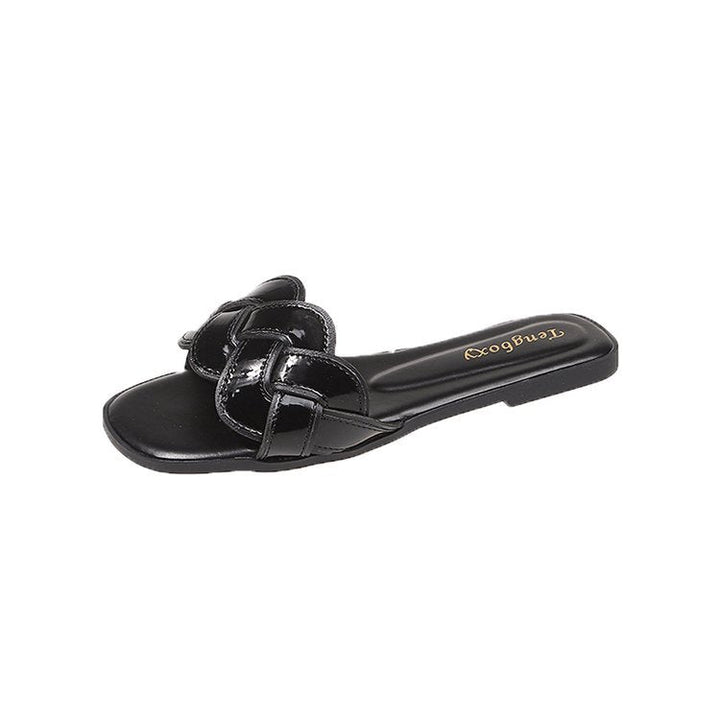 Damen trendige Riemensandalen mit geflochtenem Design und komfortablem Fußbett Drune
