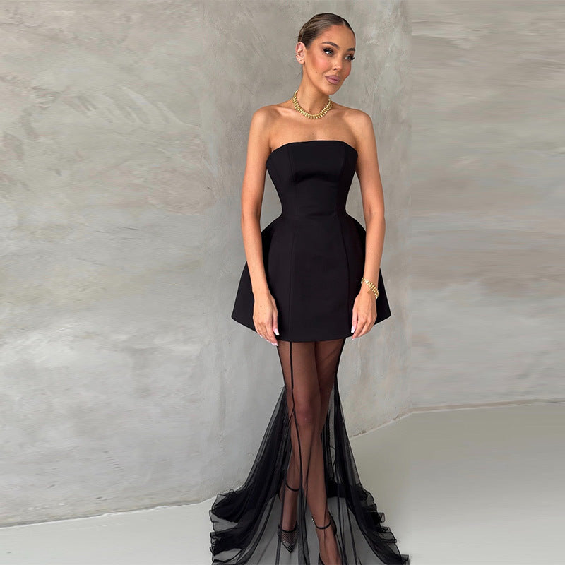 Damen Cocktailkleid mit schmaler Silhouette und ausgestelltem Rock Drune