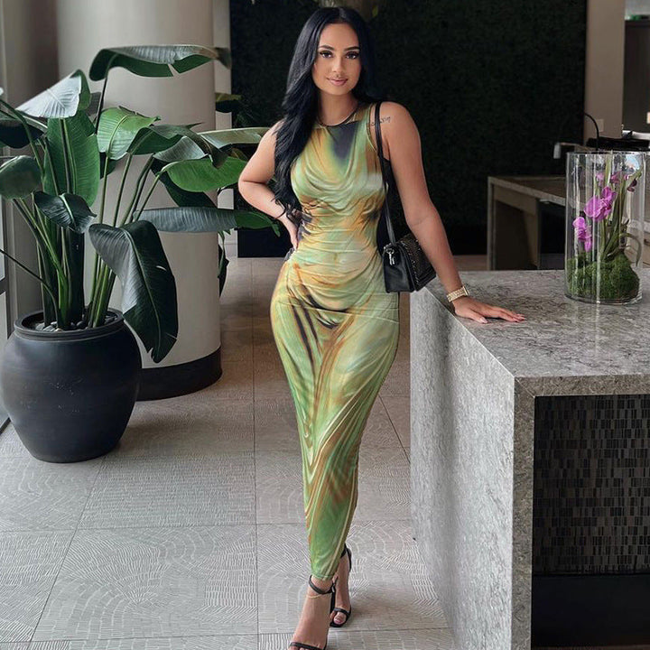 Damen Elegantes Cocktail-Kleid mit raffiniertem Schnitt Drune