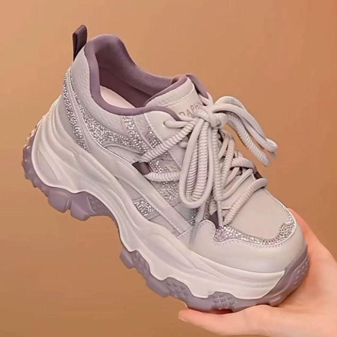 Damen Trendige Chunky Sneakers mit doppelter Dämpfung und atmungsaktivem Mesh-Obermaterial Drune