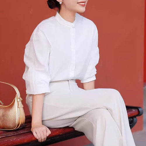 Damen Elegante und modische Oversized Bluse Drune