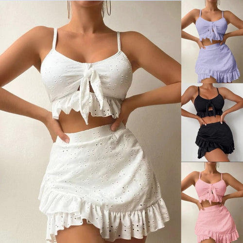 Damen Crop-Top und Rock Set Drune