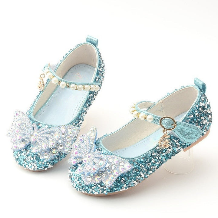 Mädchen Glitzernde Ballerinas mit filigranen Schleifenapplikationen Drune