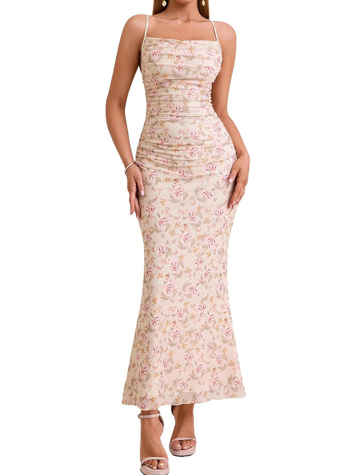 Damen Eingehülltes Abendkleid mit trägerlosem Design und Raffungen Drune