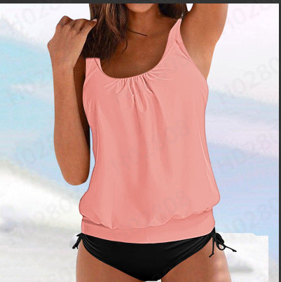 Damen lässiges Top mit gerafftem Saum Drune
