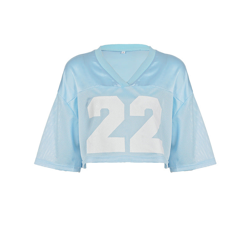 Damen Sportliches Crop-Top mit Netzdesign und vielseitigen Einsatzmöglichkeiten Drune