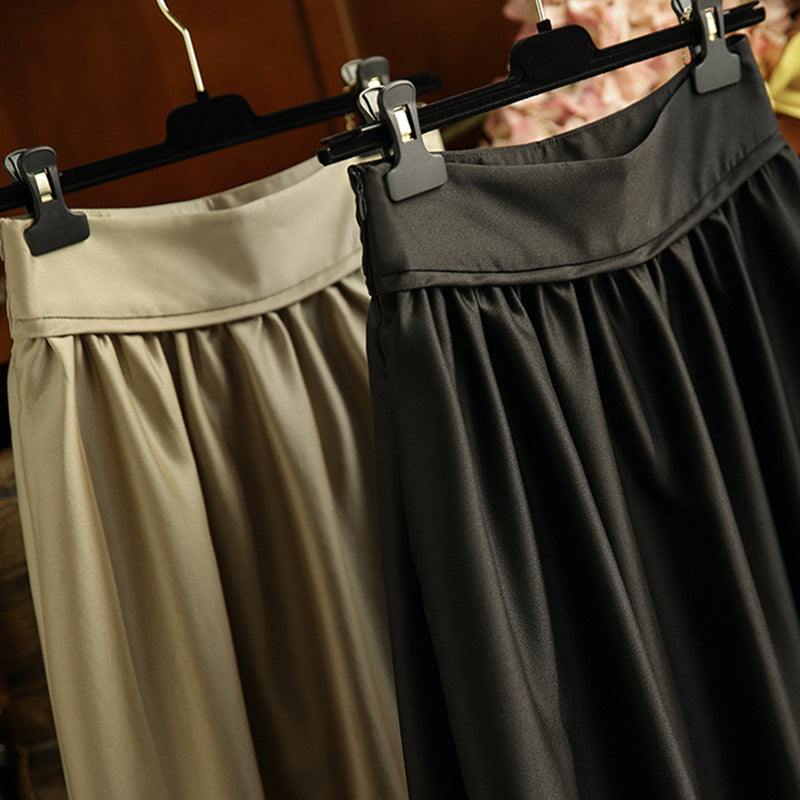 Damen Eleganter Maxirock aus fließendem Stoff Drune