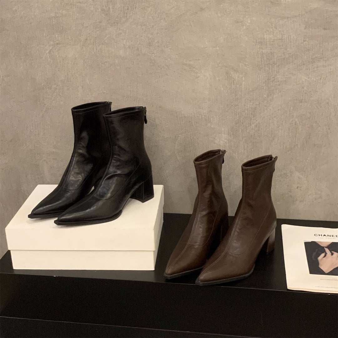 Damen Modische Stiefeletten Drune