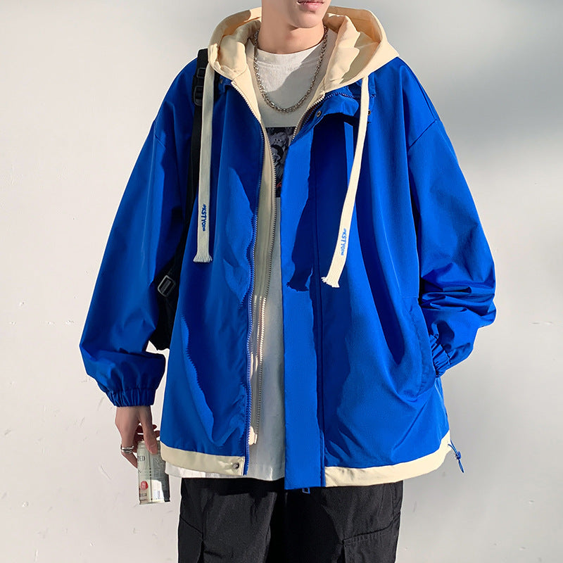 Herren zweilagige Softshell-Overlayerjacke mit Kapuze, wind- und wasserabweisender Membran und verstellbarem Saum Drune