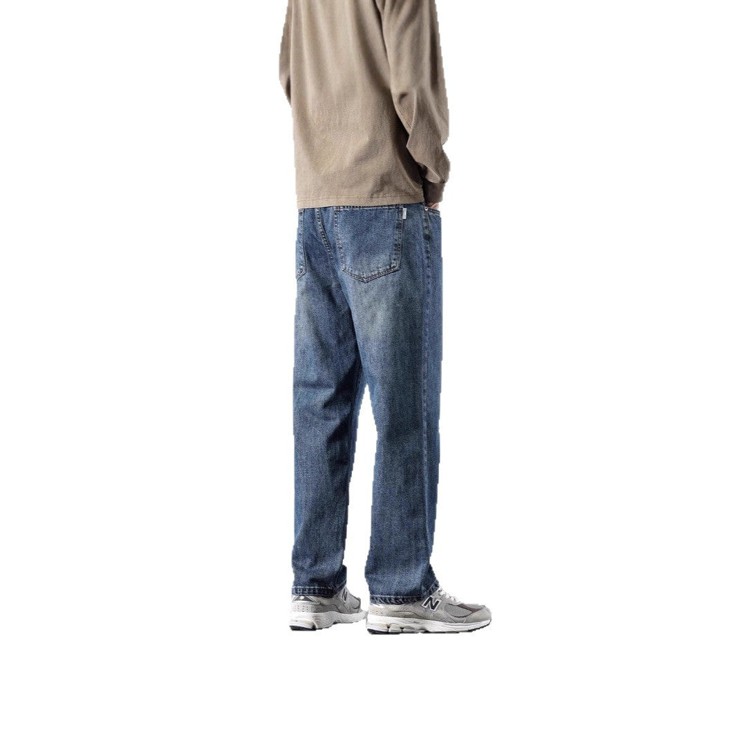 Herren Bequeme Weitbein-Jeans Drune