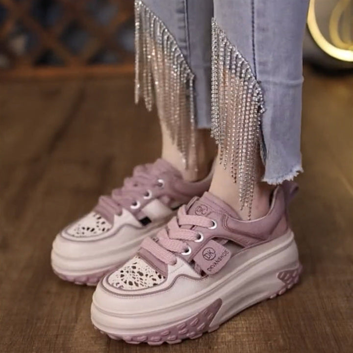 Damen Chunky Sneakers mit luftiger Mesh-Oberfläche und strapazierfähiger Sohle Drune