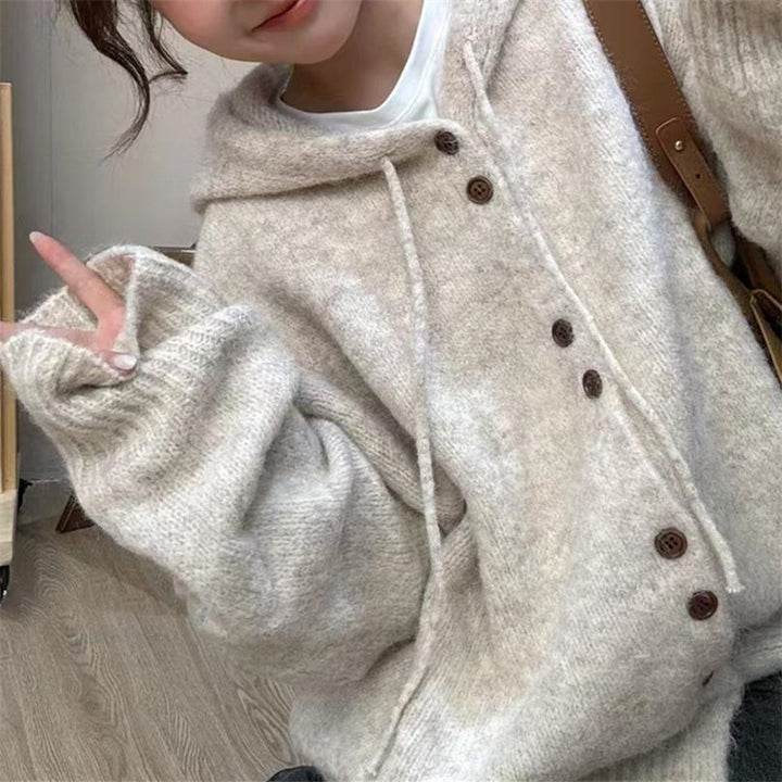 Damen kuscheliger Oversized-Strickpullover Drune
