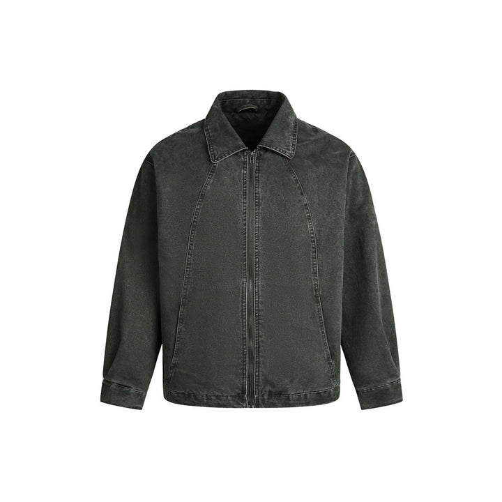 Herren Boxy-Jeansblouson im Vintage-Wash mit Raglannähten Drune