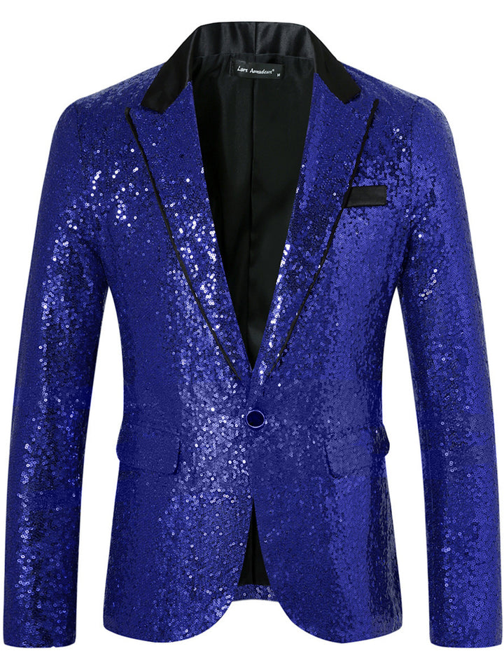 Herren Glamouröser Paillettenblazer Drune