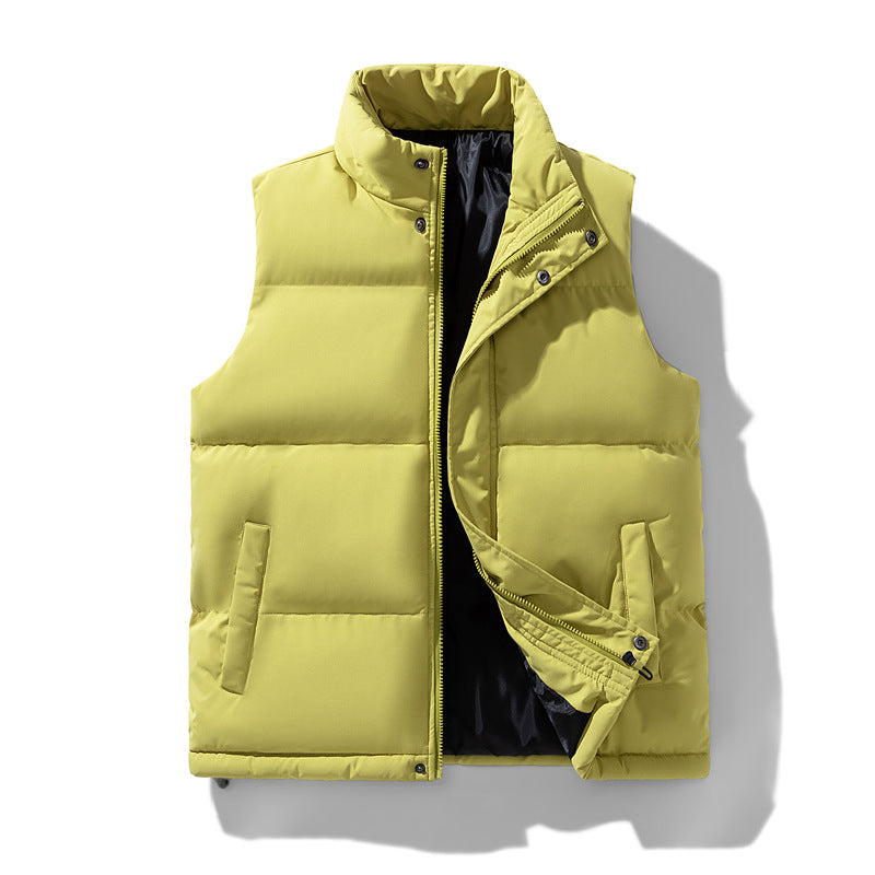Herren Isolierende Outdoor-Steppweste mit hohem Kragen, 2‑Wege‑Reißverschluss & verdeckten Eingrifftaschen Drune