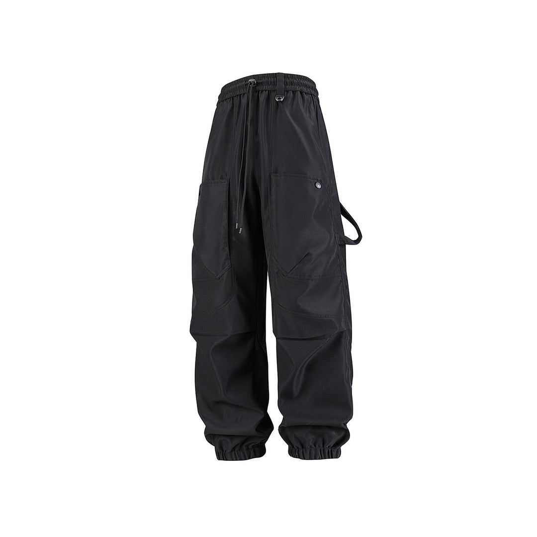 Herren Utility-Cargohose im Joggerstil mit elastischem Bund und großvolumigen Klappentaschen Drune