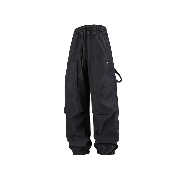 Herren Utility-Cargohose im Joggerstil mit elastischem Bund und großvolumigen Klappentaschen Drune