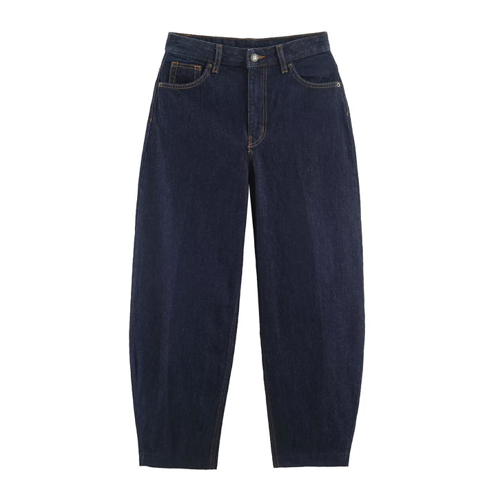 Damen Hochtaillierte Relaxed‑Fit Jeans mit konischem Bein Drune