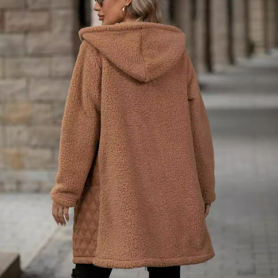 Damen Übergangsjacke mit kuscheligem Fleece und Kapuze Drune