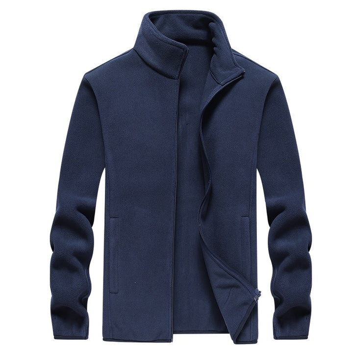 Herren Fleecejacke mit Stehkragen, durchgehendem Reißverschluss & Eingrifftaschen Drune