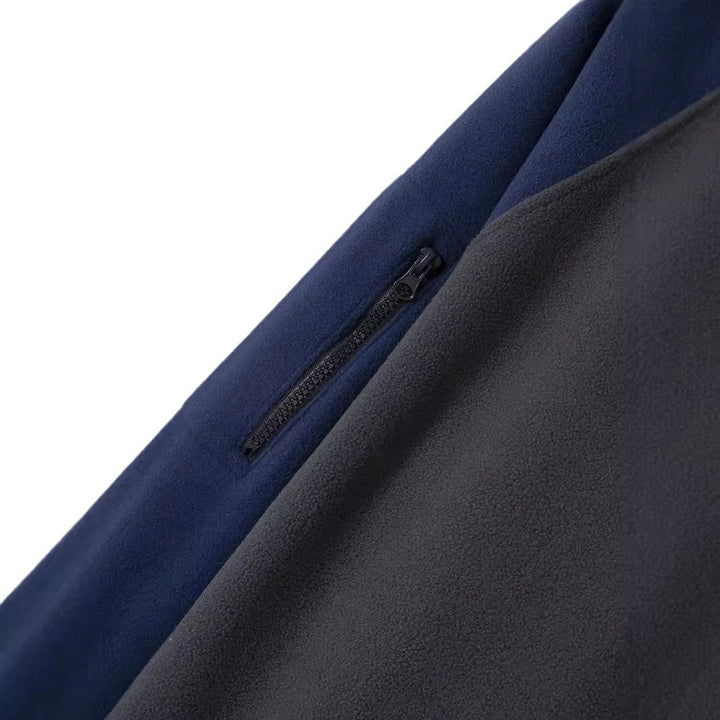 Herren Fleece-Pullover mit hohem Kragen und Stehkragen Drune