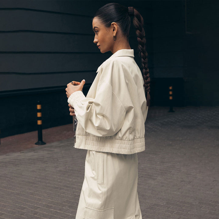 Damen Sportliche Übergangsjacke mit elastischem Bund und stylischen Details Drune