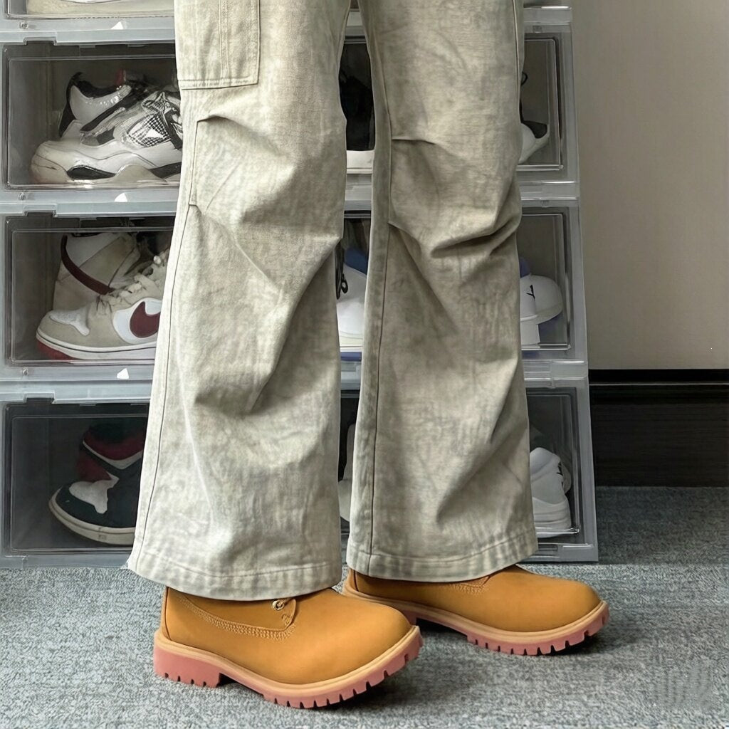 Herren Funktionale Cargo-Hose mit weiten Beinen Drune