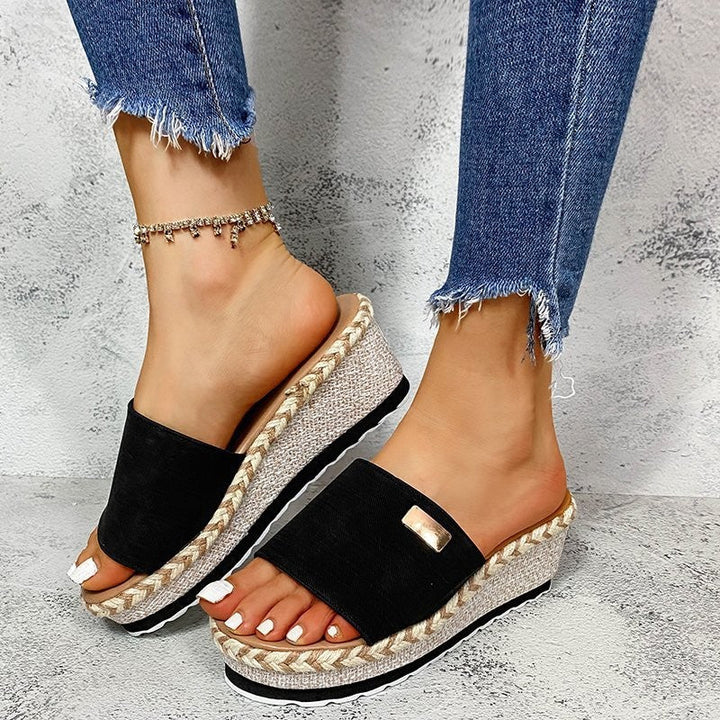 Damen Komfortable Keil-Sandalen Drune