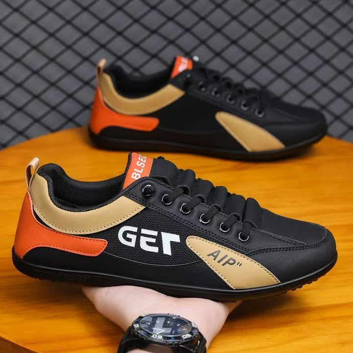 Herren Leichter Mesh- und Kunstleder-City-Sneaker mit gepolstertem Fersensteg und rutschfester Gummilaufsohle Drune