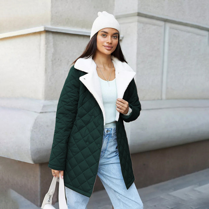 Damen gesteppte Wolljacke Drune