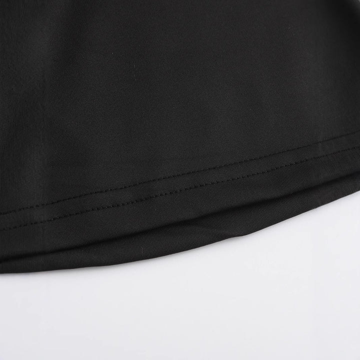 Damen Crop-T-Shirt mit auffälligem Schriftzug und figurbetontem Design Drune