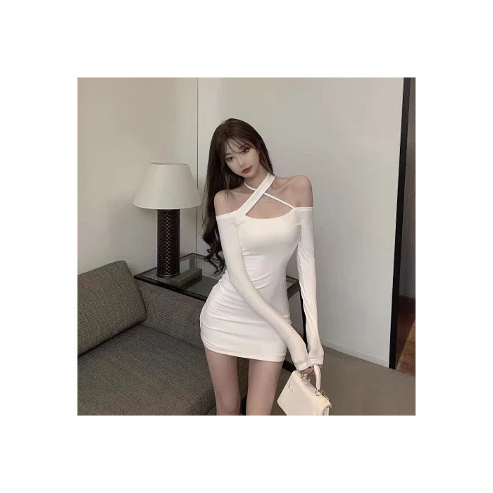 Damen Off-Shoulder Cocktailkleid Drune