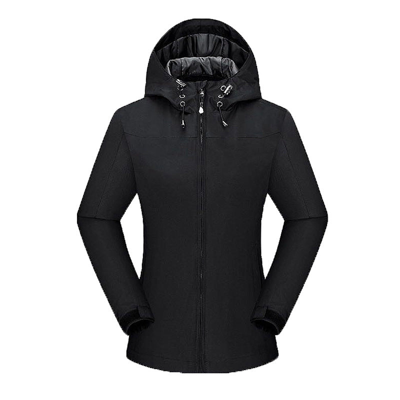Herren ultraleichte packbare Regenjacke mit verstellbarer Kapuze und elastischen Manschetten Drune