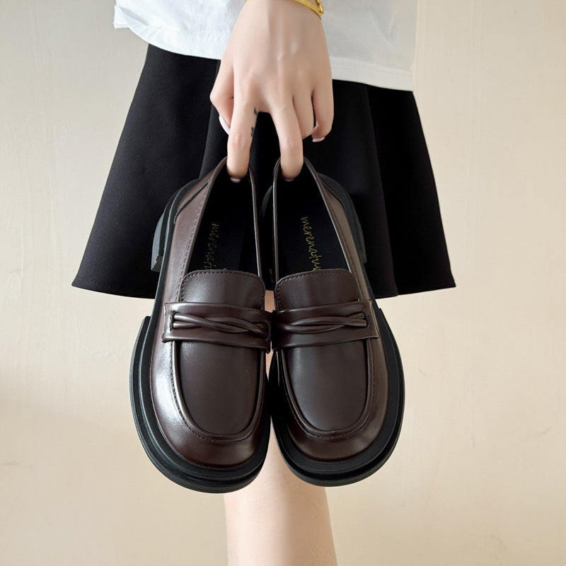 Damen Modische Loafers mit Schleifen Drune