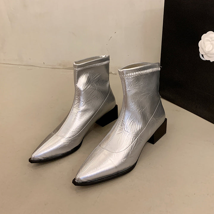 Damen Modische und elegante Stiefeletten Drune